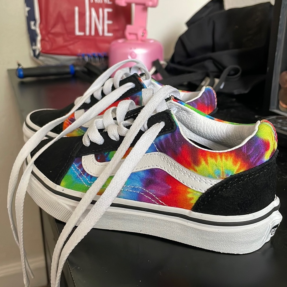 Rainbow Tie Dye Vans (Old Skool Style)